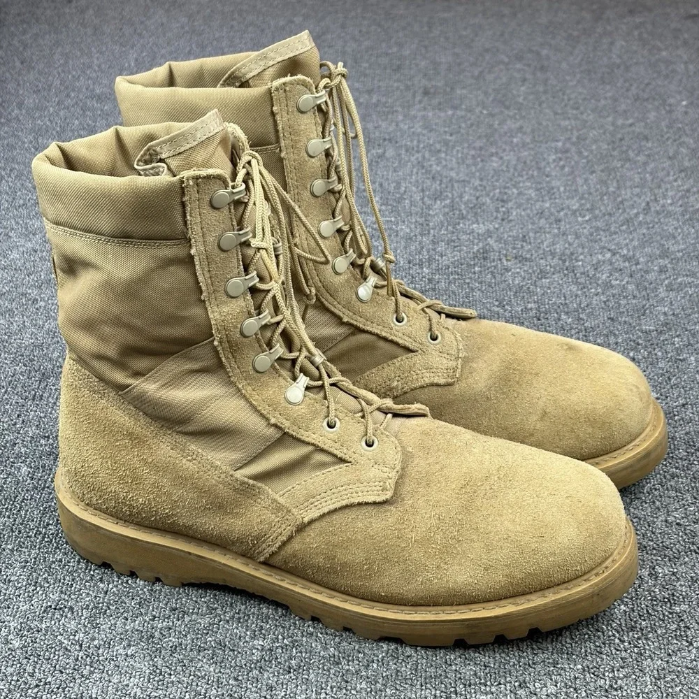 Rocky 789 Army Combat Boots Sz 15 N Tactical Military Tan Hot Weather USA Vibram